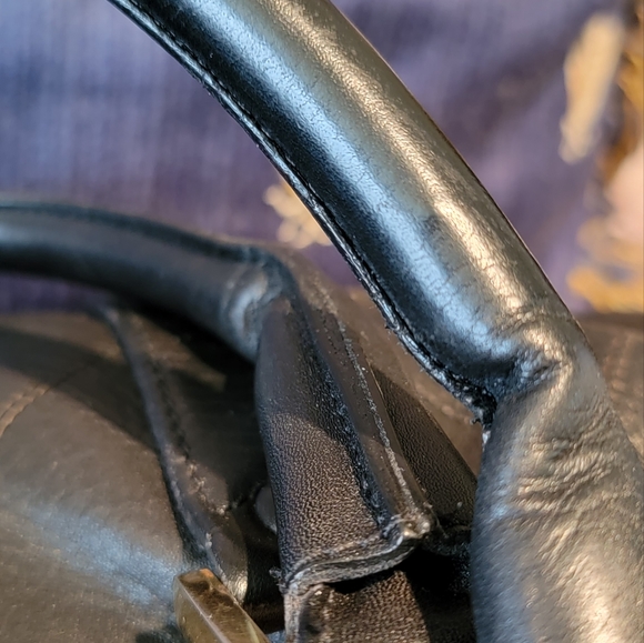 Chanel Black Lambskin Boston Vintage Satchel Duo w/strap Duffle Handbag PM - Picture 4 of 16